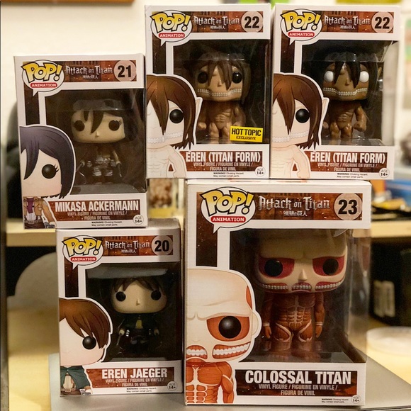 attack on titan funko pop collection